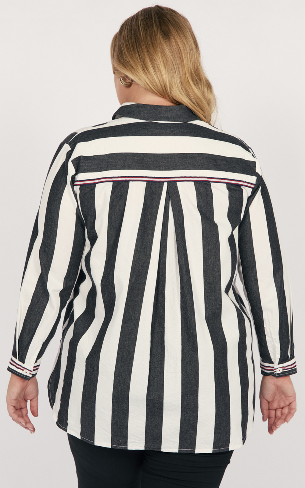 Natalia Oversized Shirt In Harbour Lines product photo.