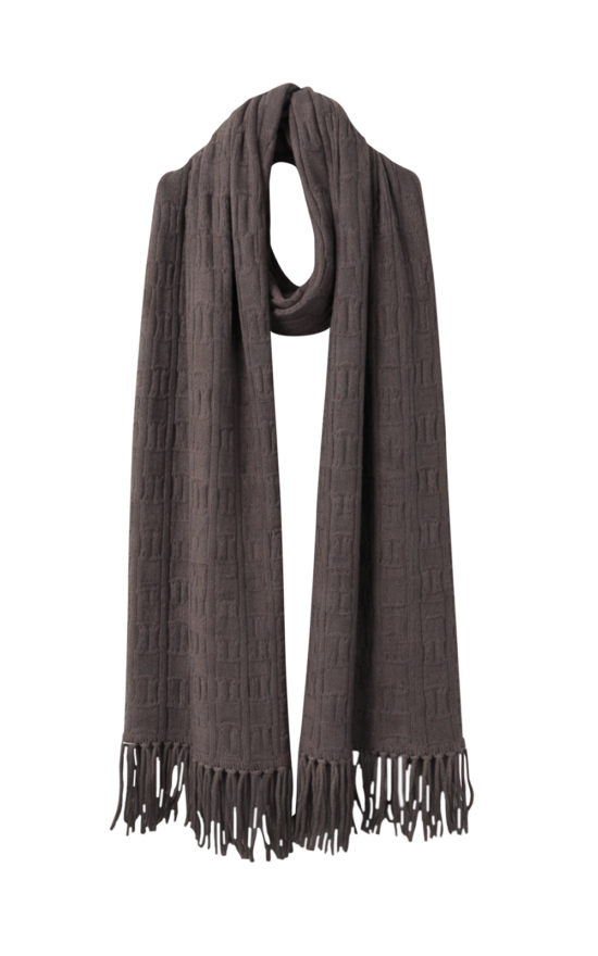 Adele Cable Knit Scarf product photo.