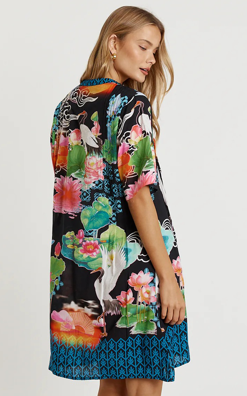 Akiko Button Dress product photo.