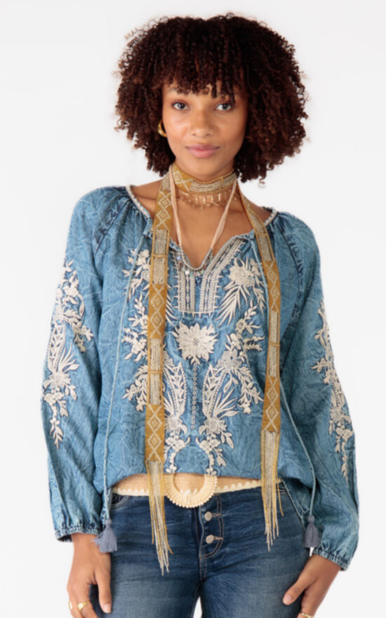 Alessia Shirt Embroidered product photo.