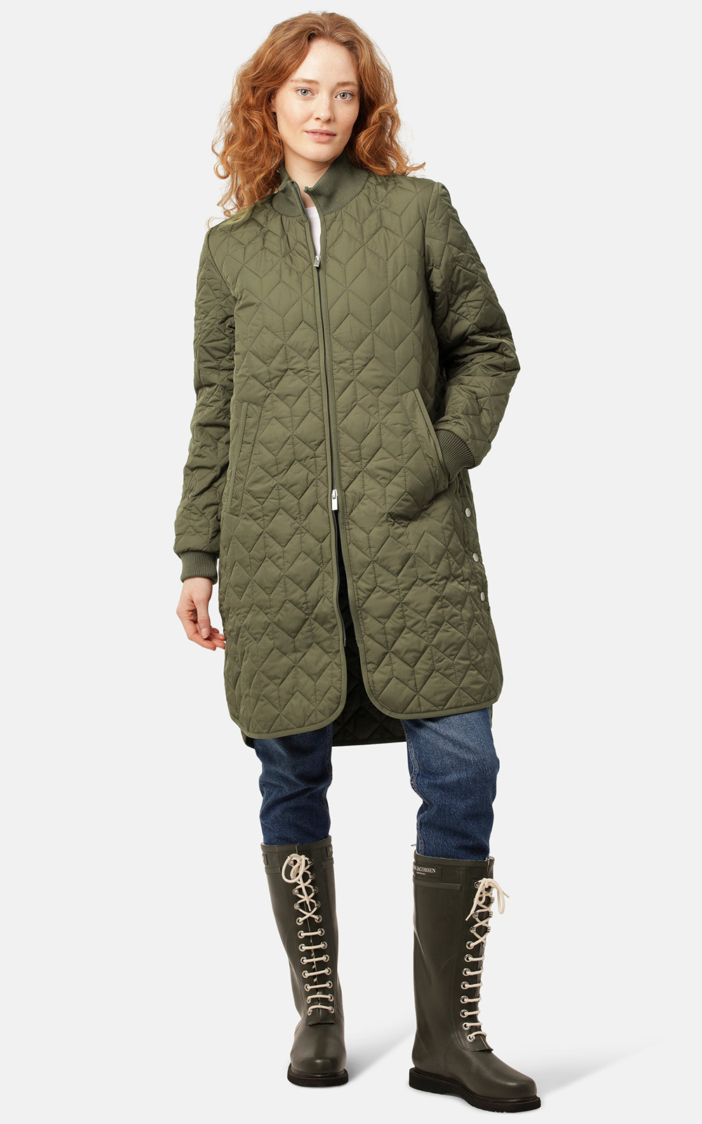 Padded Quilt Coat product photo.
