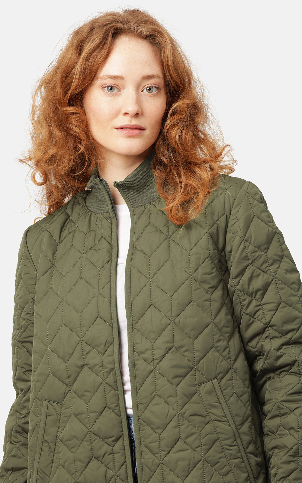 Padded Quilt Coat product photo.