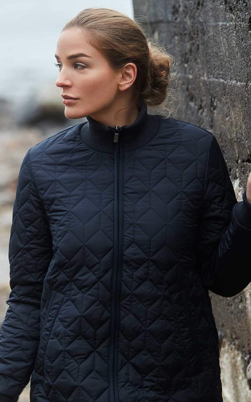 Padded Quilt Coat product photo.