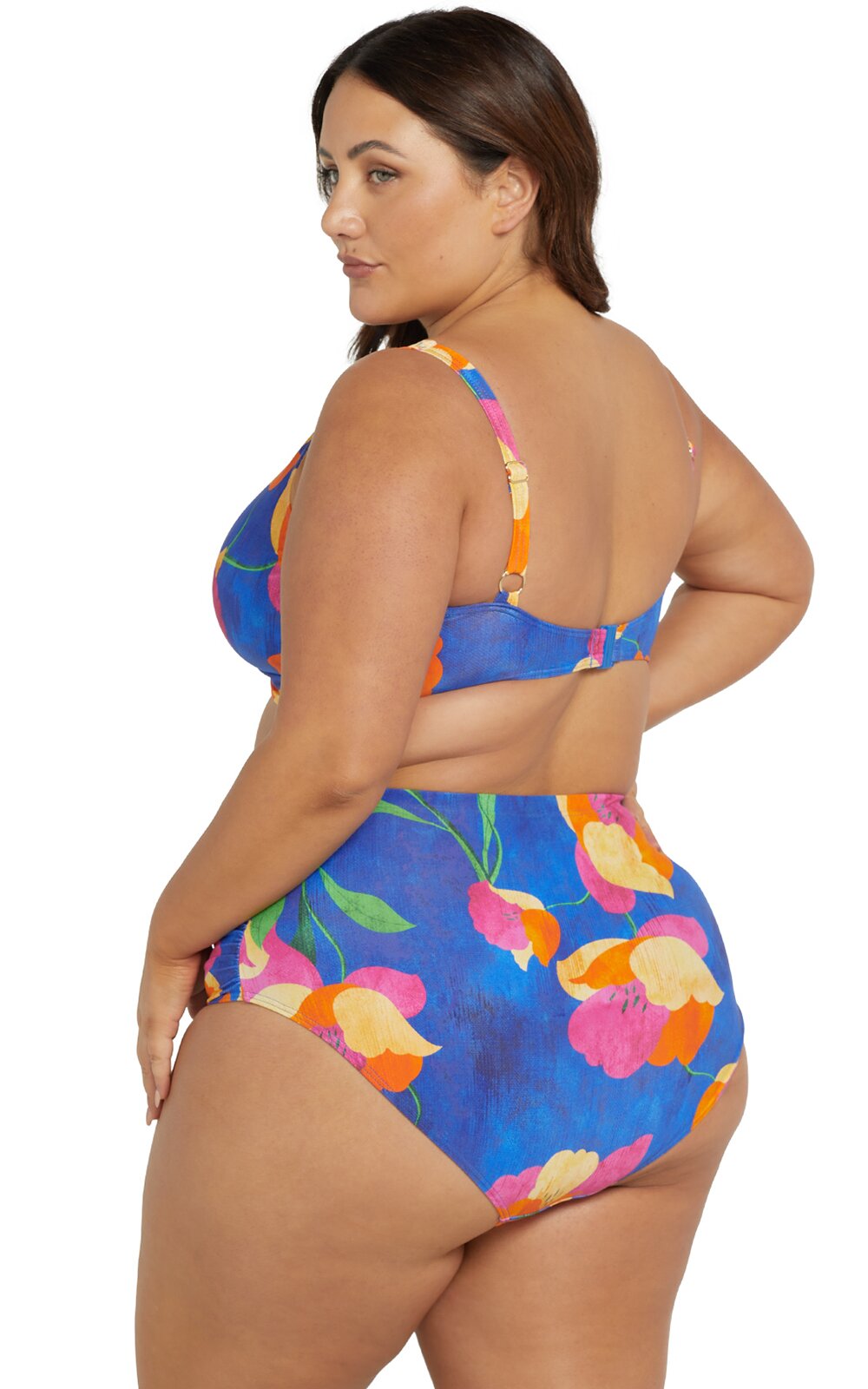 Botticelli High Waist Rouched Swim Pant product photo.