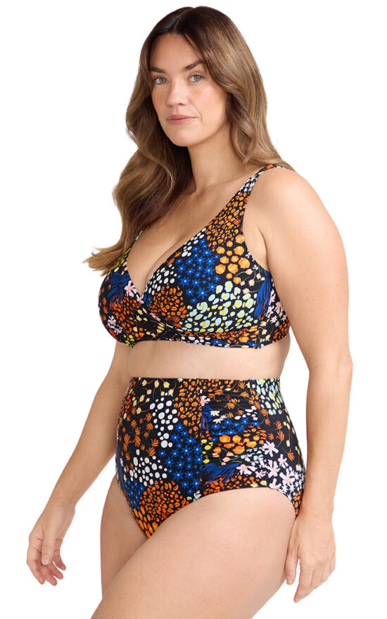 Botticelli High Waist Rouched Swim Pant  product photo.
