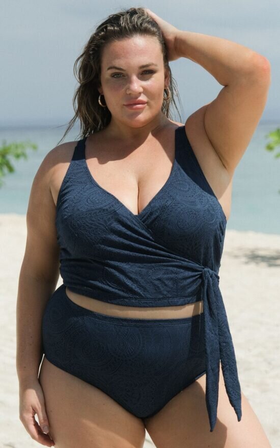 Renoir Hi Waist Swim Pant product photo.