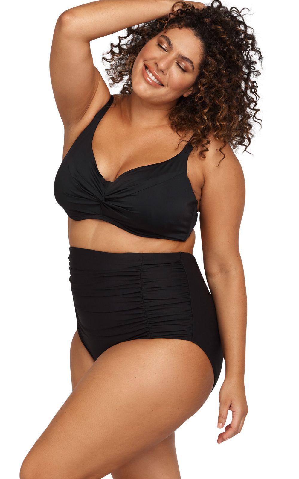 Raphael High Waist Rouched Swim Pant product photo.