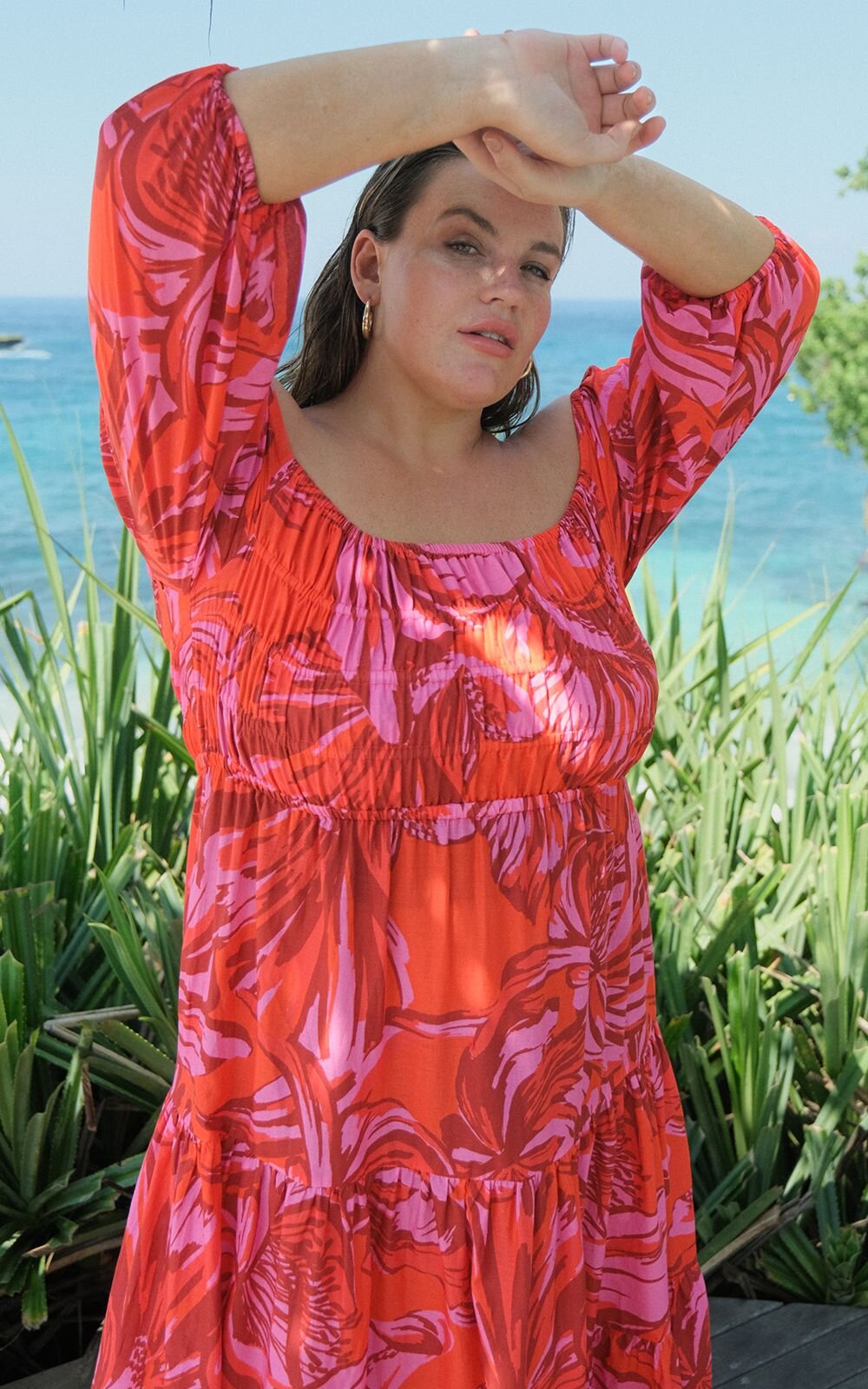 Handel Off Shoulder Maxi product photo.