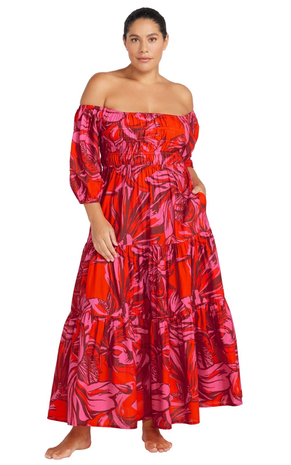 Handel Off Shoulder Maxi product photo.