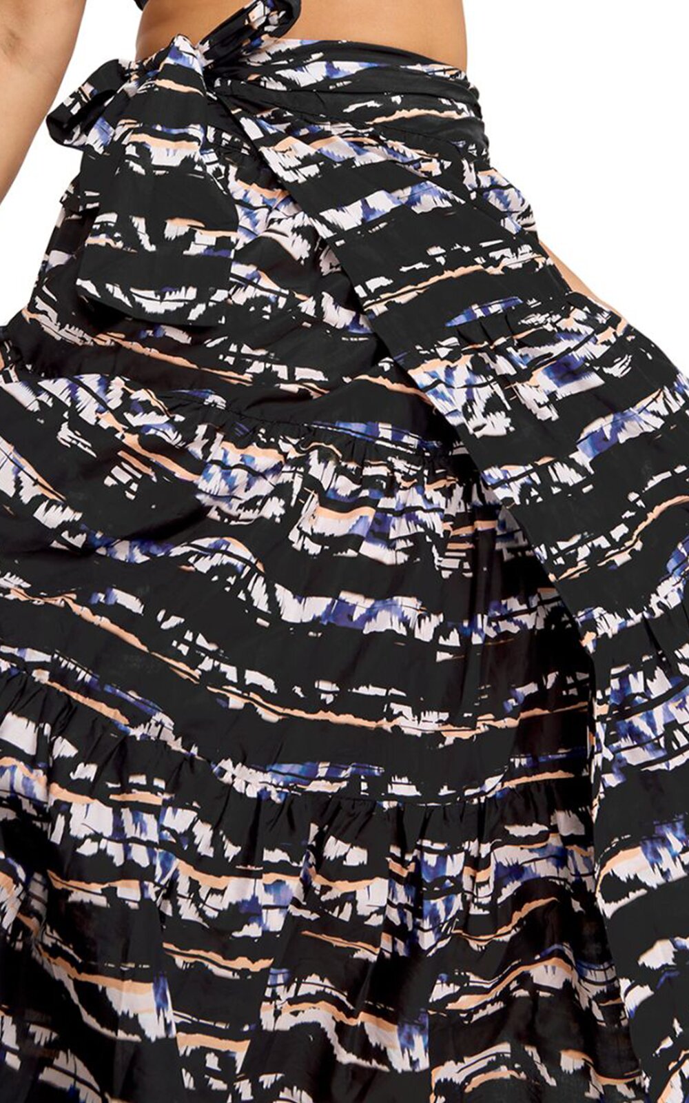 Elgar Maxi Tiered Wrap Skirt product photo.