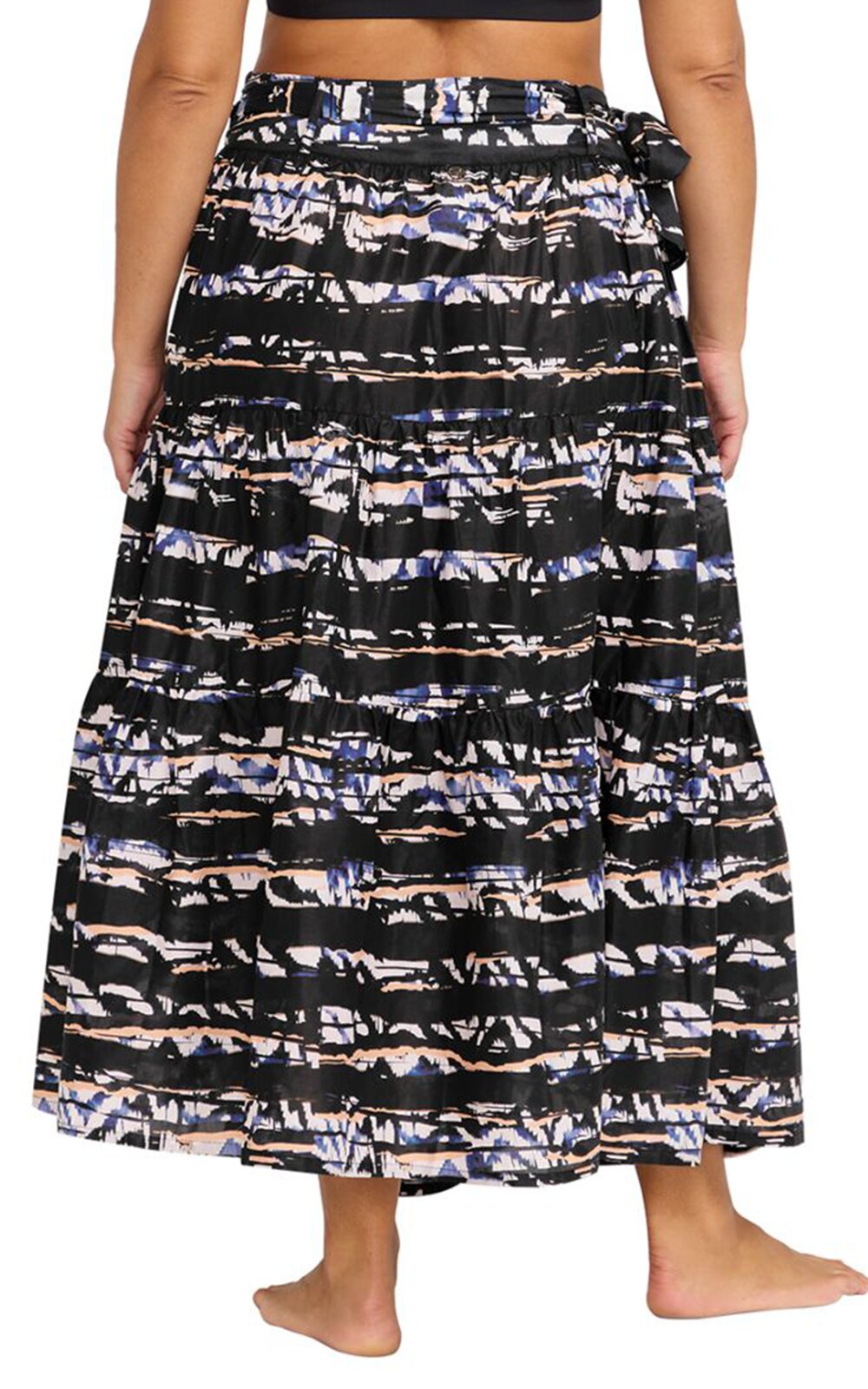 Elgar Maxi Tiered Wrap Skirt product photo.