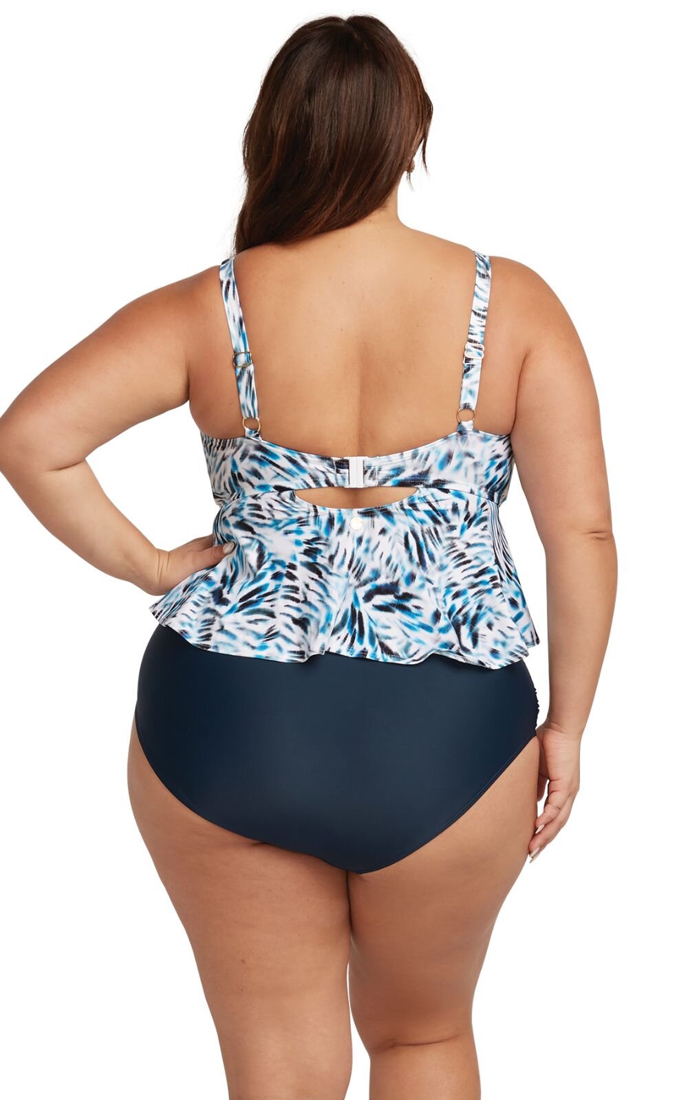 Botticelli High Waist Rouched Swim Pant product photo.
