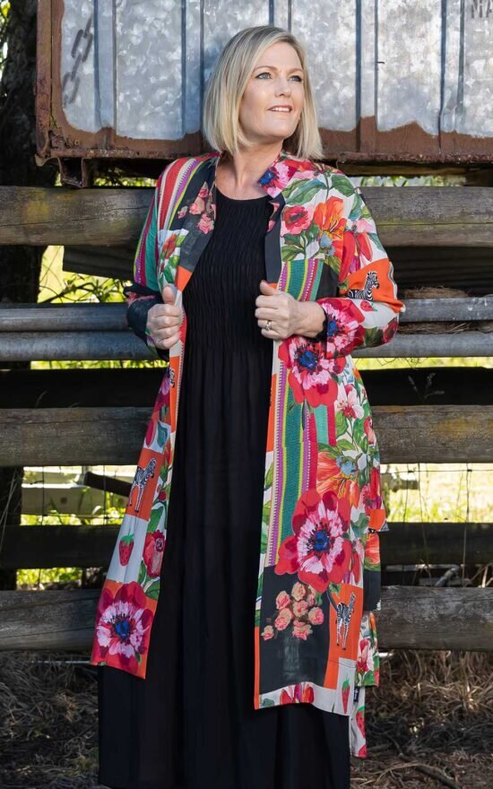 Back Frilled Duster Wandering product photo.