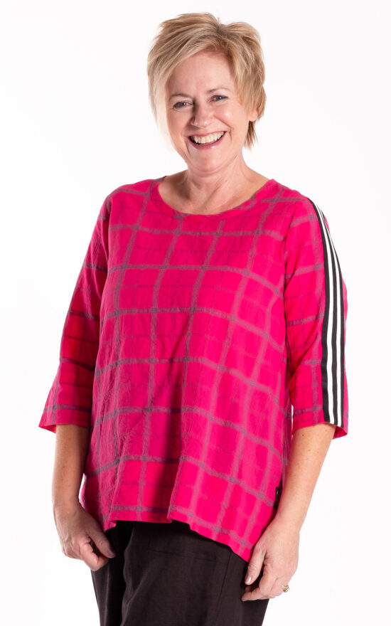 Pleat Back Top product photo.