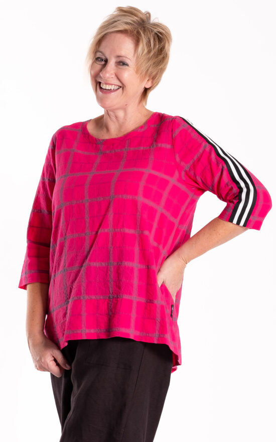 Pleat Back Top product photo.