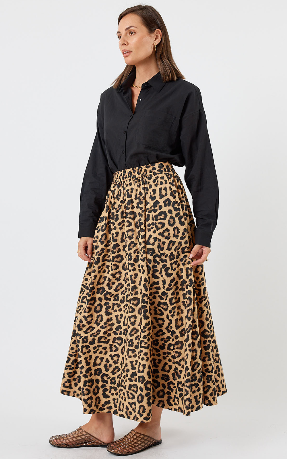 Azure Skirt Leopard product photo.