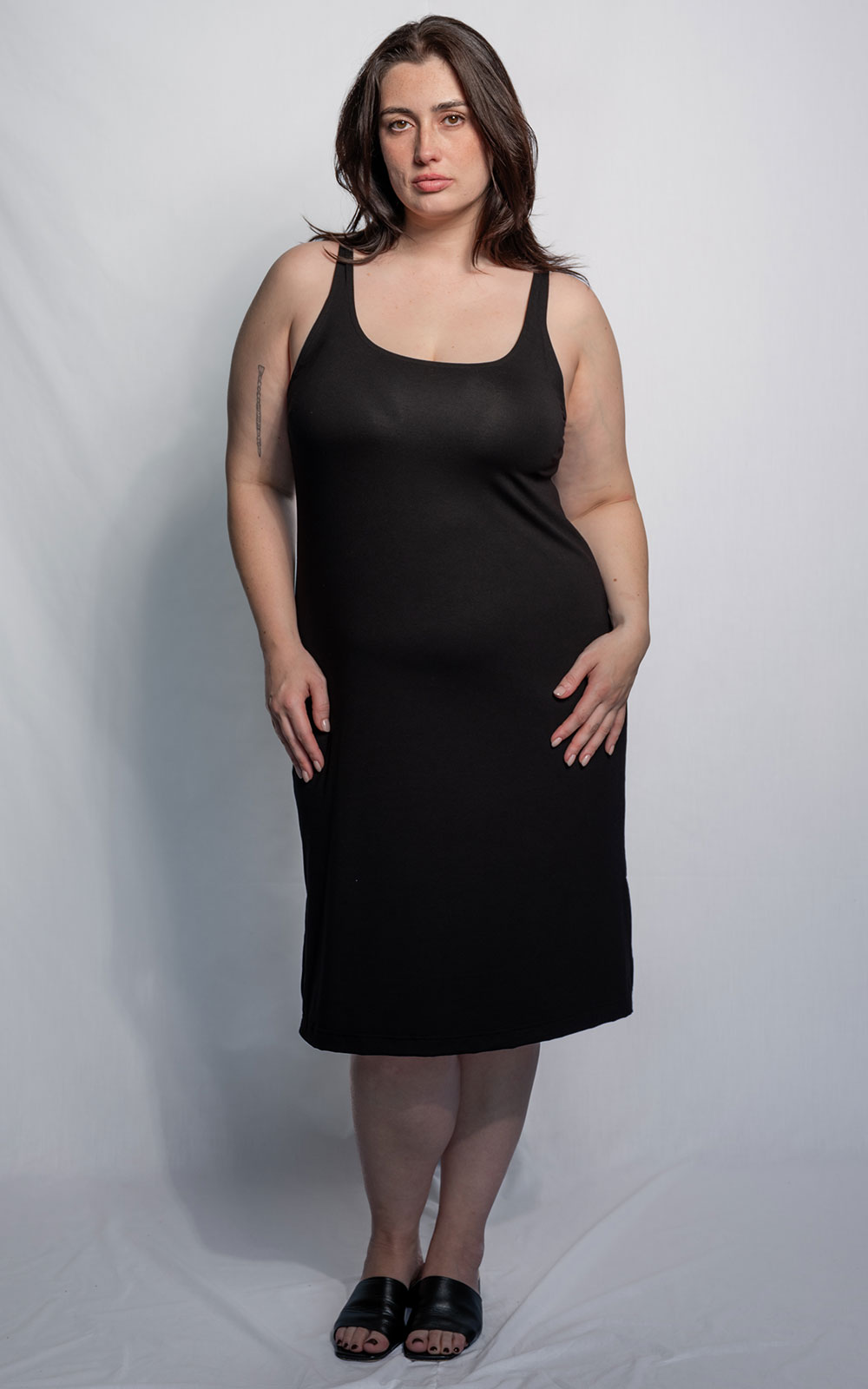 Bamboo Singlet Dress product photo.