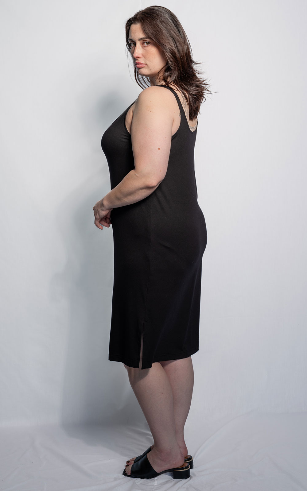 Bamboo Singlet Dress product photo.