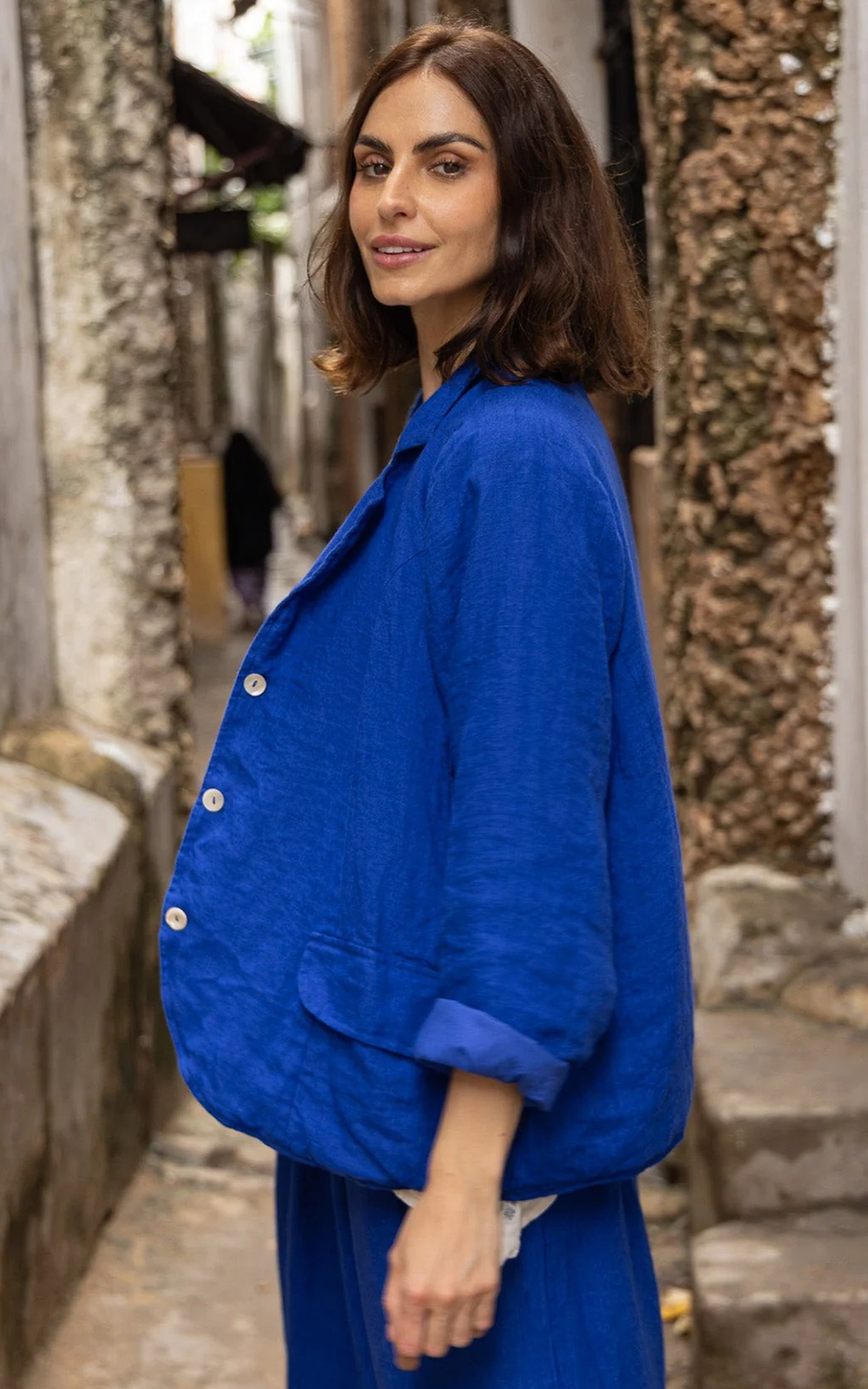 Baridi Jacket Linen product photo.