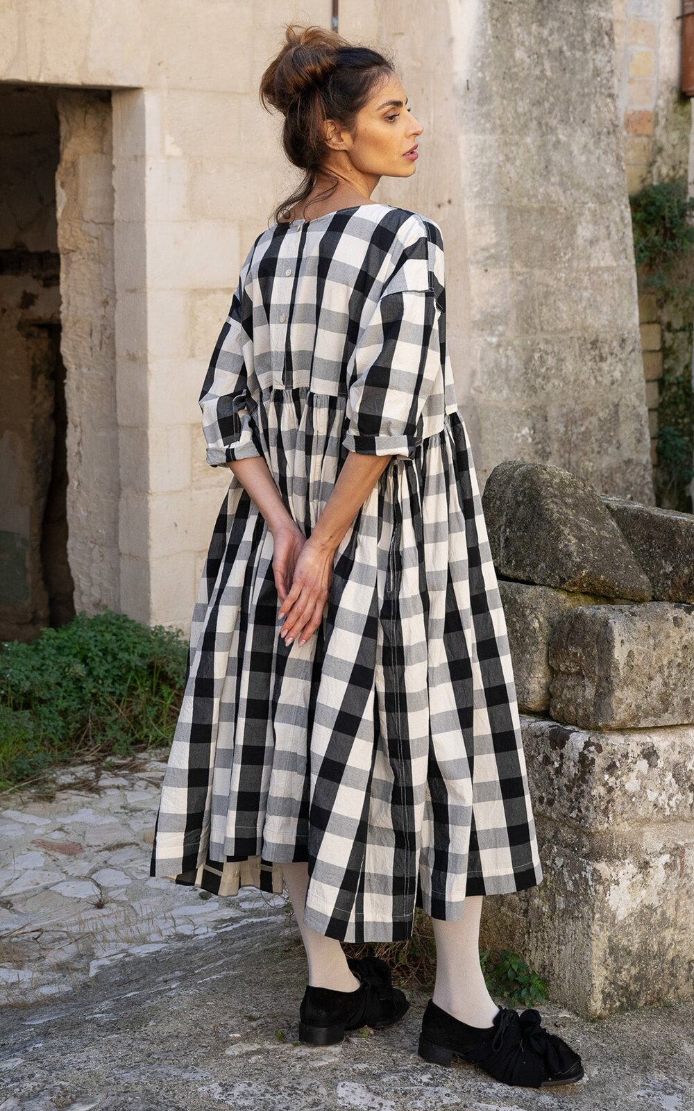Billy Dress In Cotton Canvas product photo.