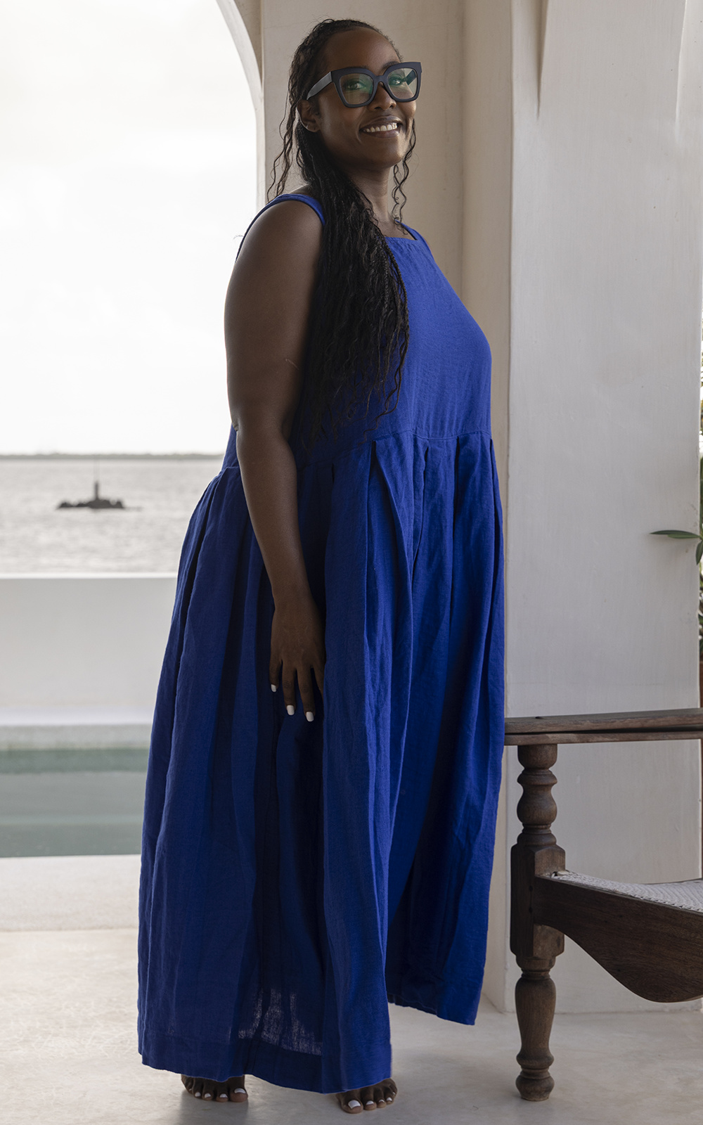 Binti Dress Linen product photo.
