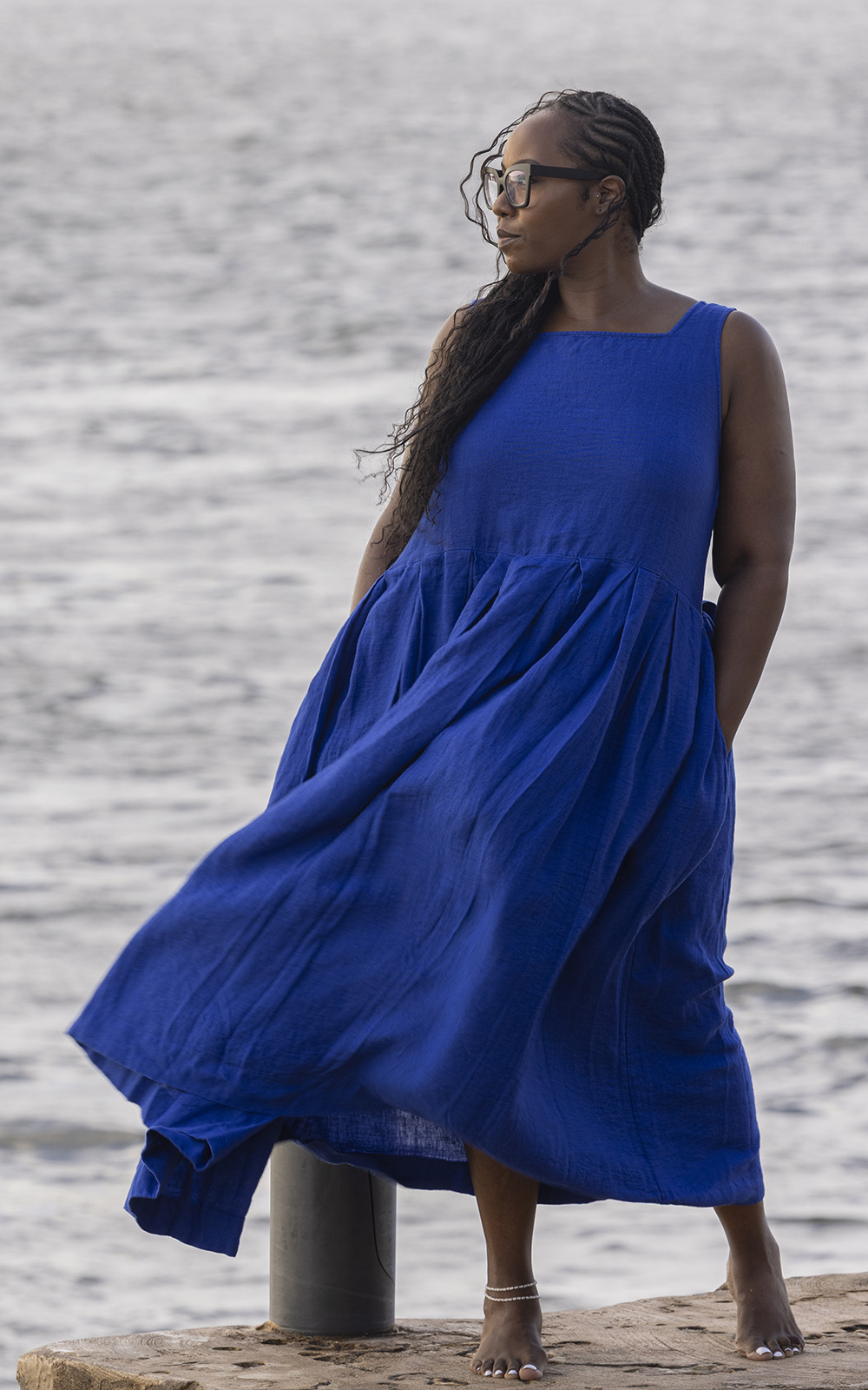 Binti Dress Linen product photo.