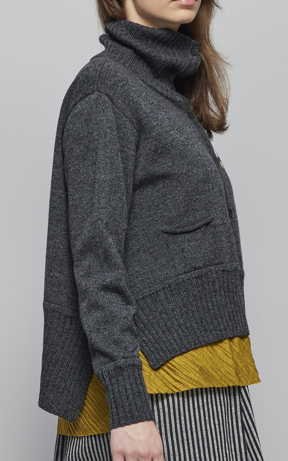 Enfold Funnel Neck Cardigan product photo.