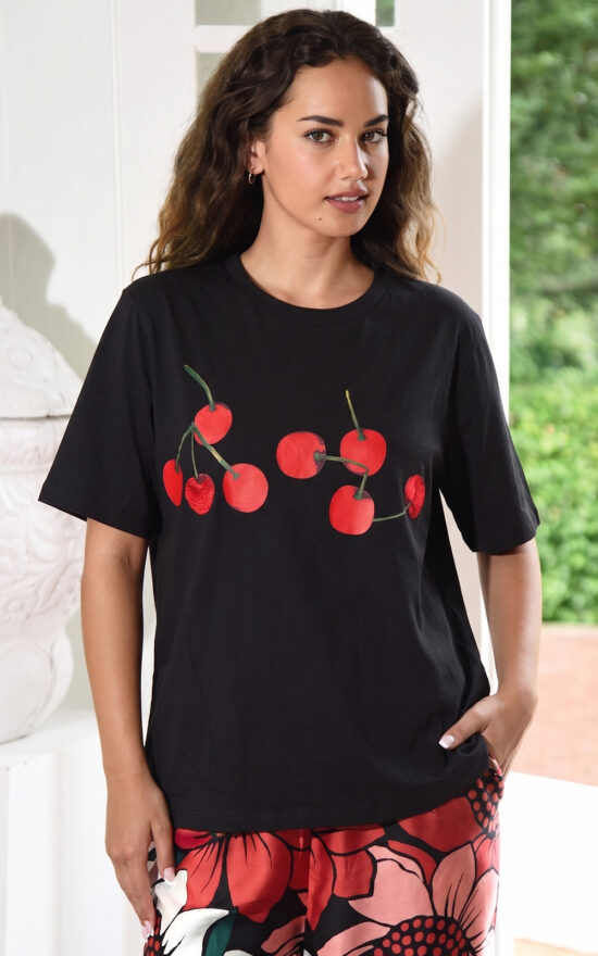 Eat Drink & Be Cherry Top product photo.