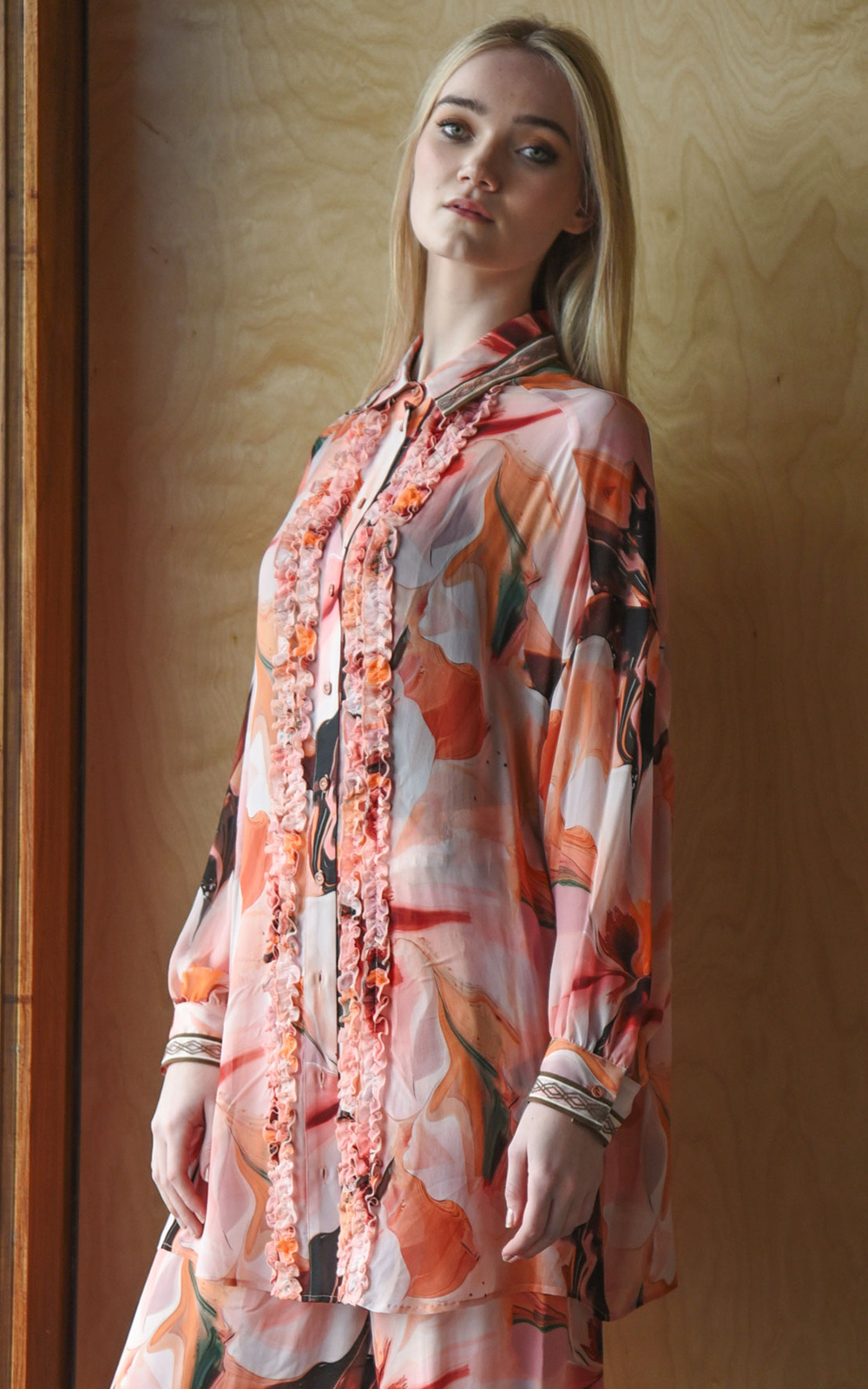 Shadow Frill Top product photo.