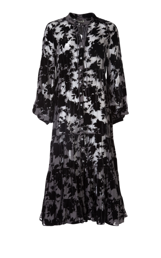 Never Say Tie Dress product photo.