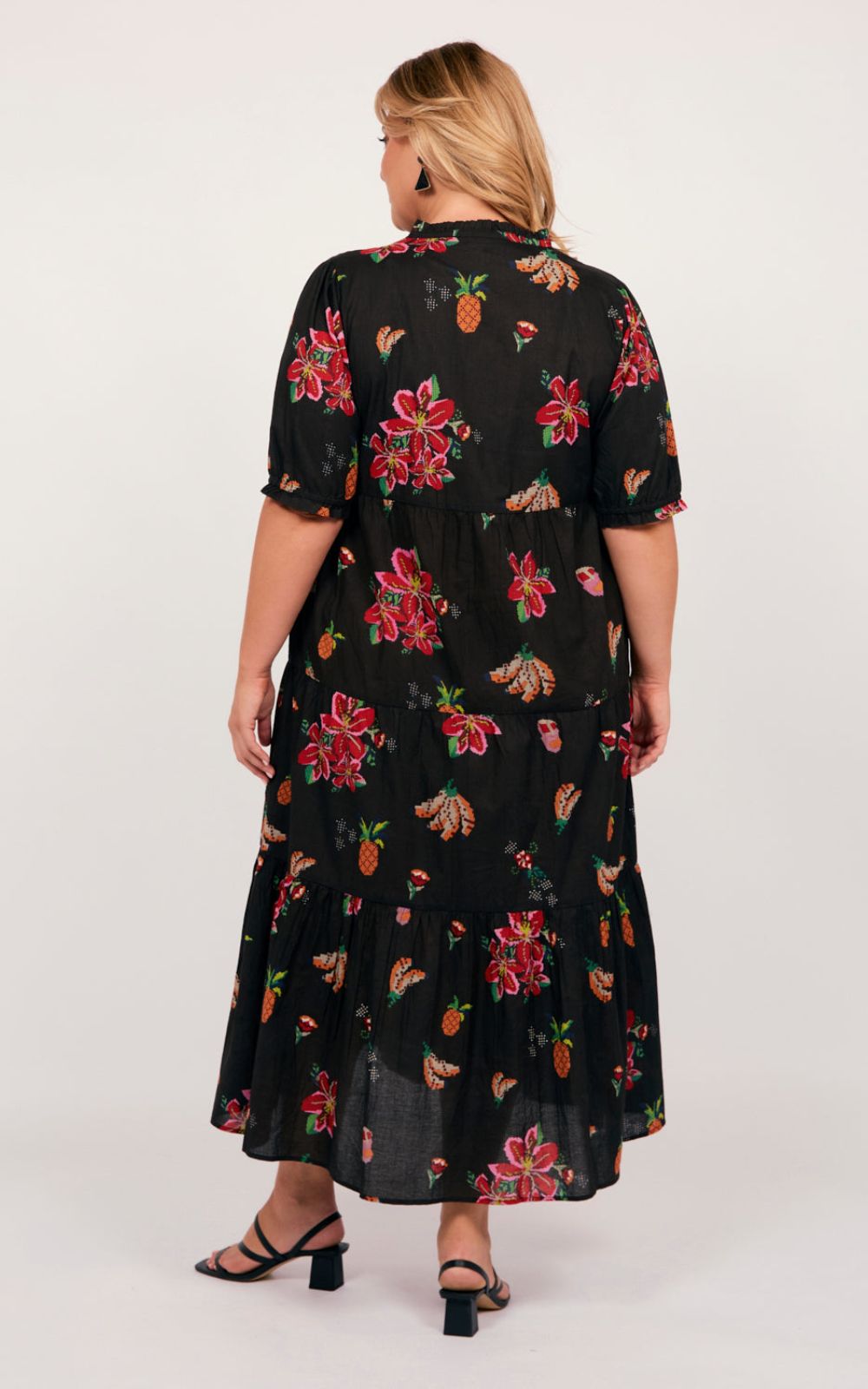 Sabre V Neck Dress In Tapestry Blooms  product photo.