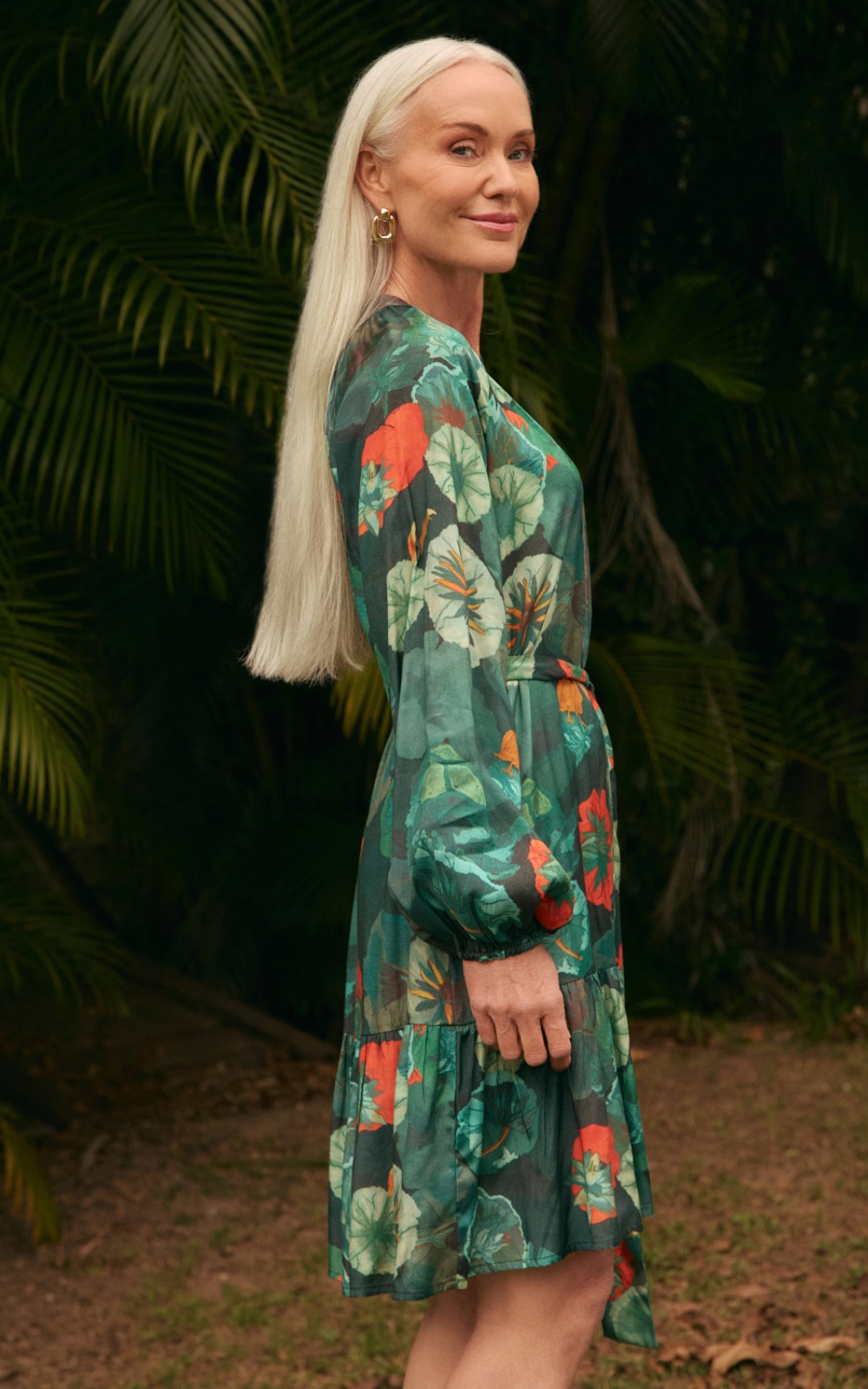 Fantasia Short Dress In Blue Lotus  product photo.