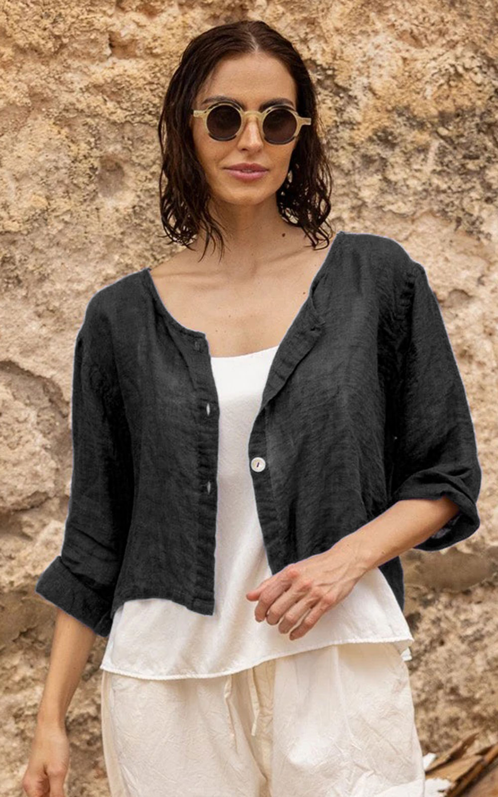 Doto Jacket Gauze Linen product photo.