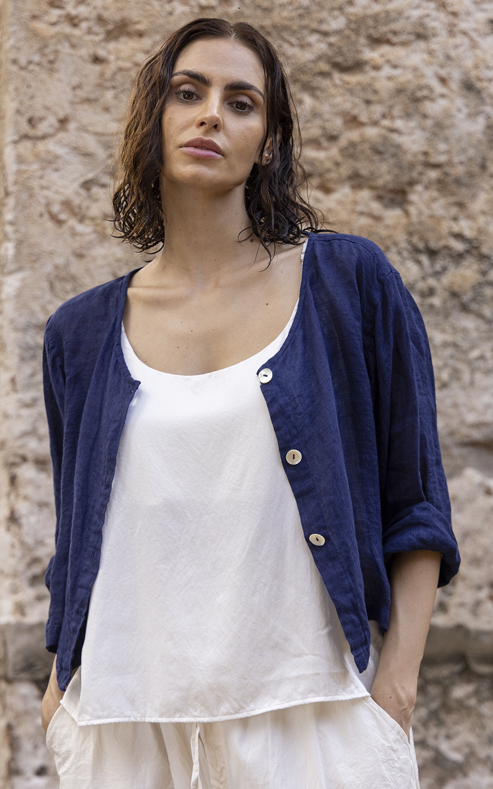 Doto Jacket Gauze Linen product photo.