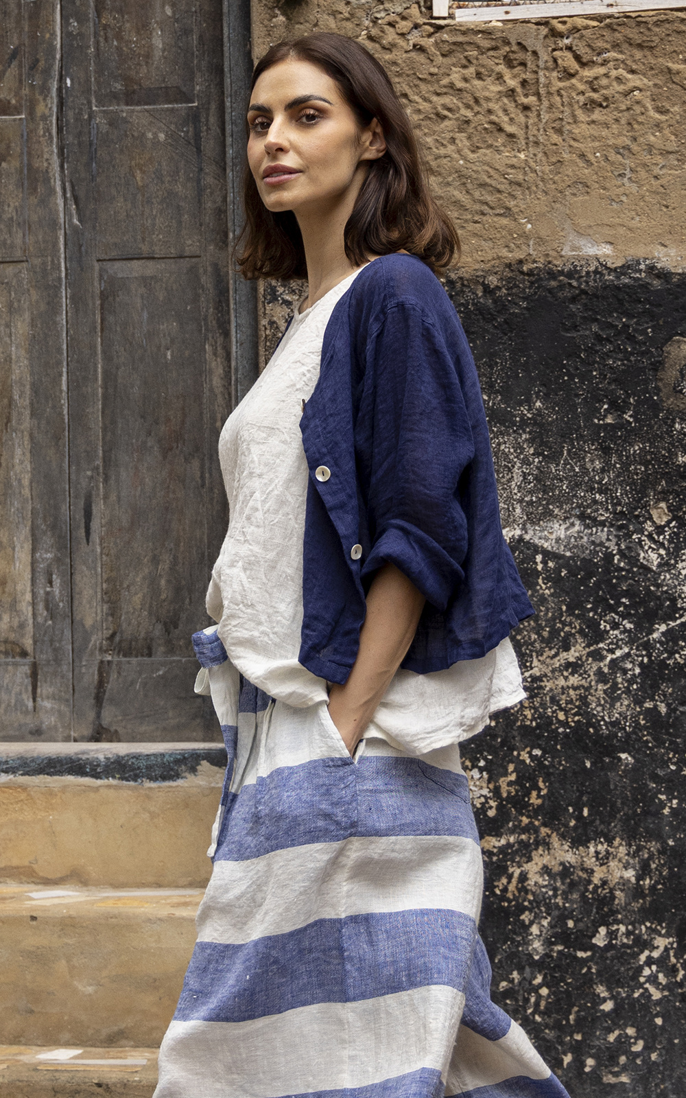 Doto Jacket Gauze Linen product photo.