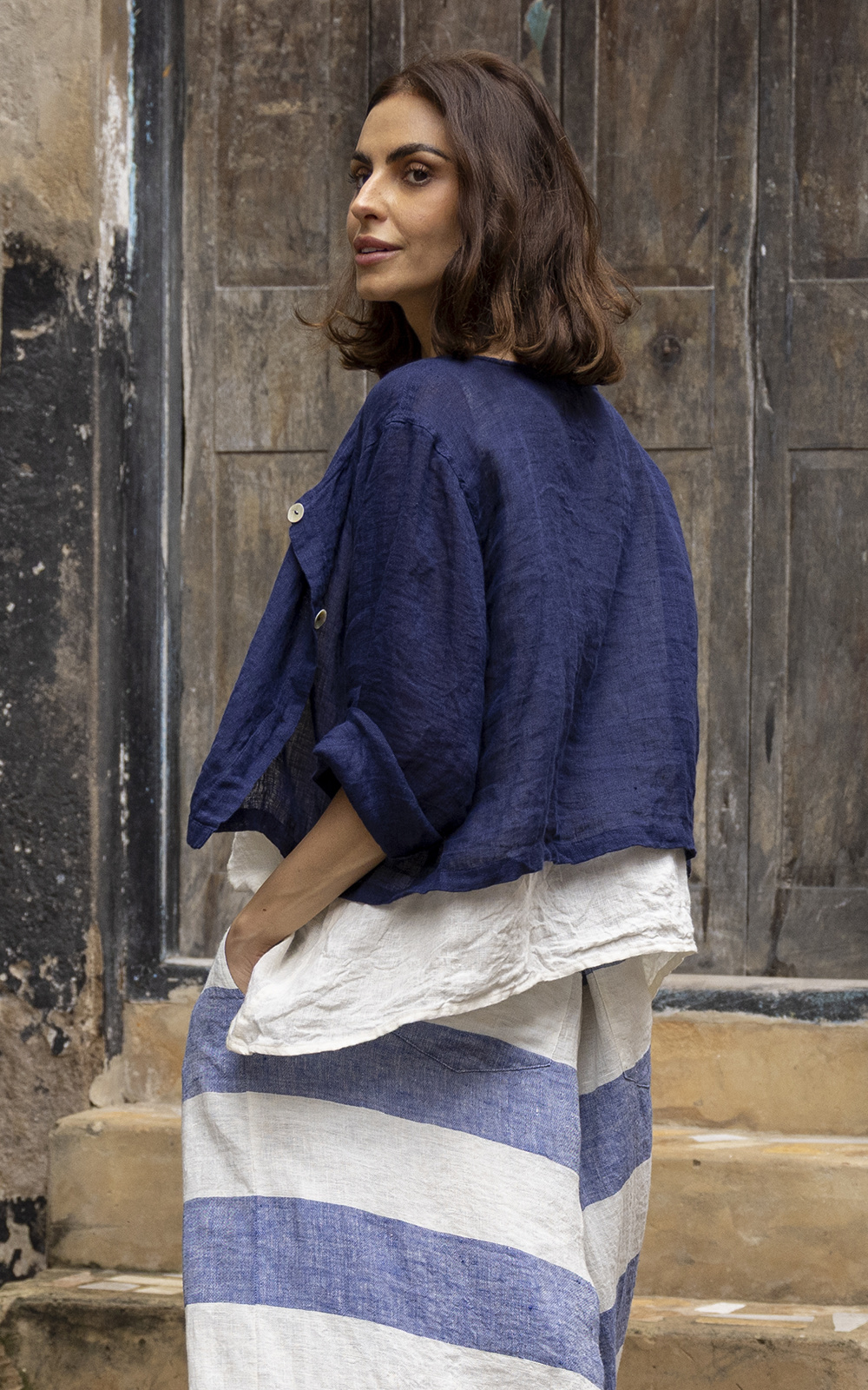Doto Jacket Gauze Linen product photo.