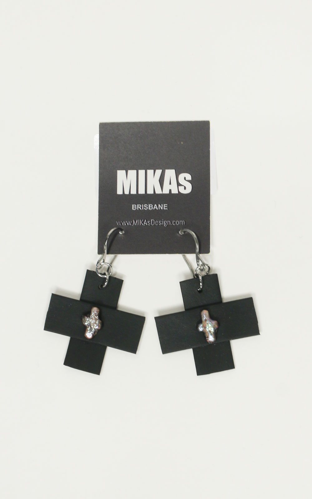 Double Cross Earrings product photo.