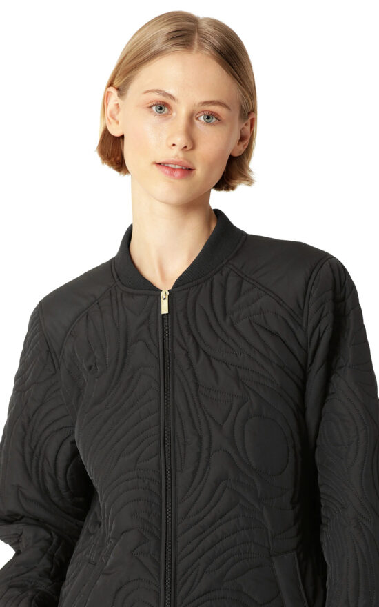 Long Quilted A Shaped Jacket product photo.