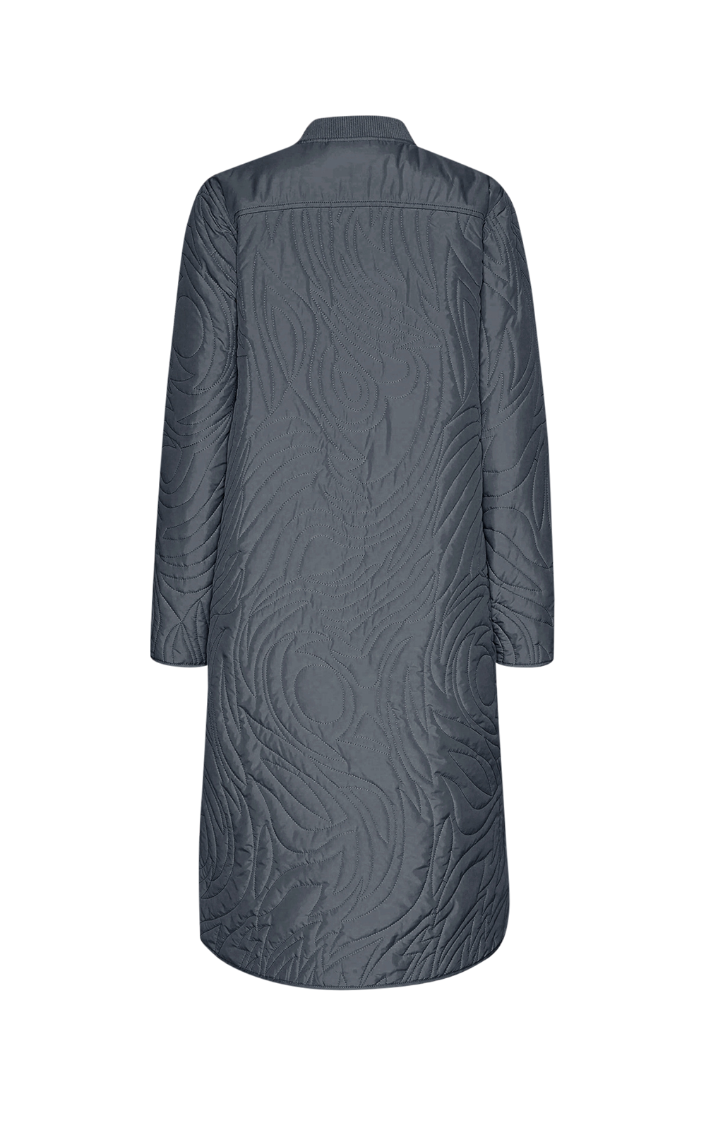 Long Quilted A Shaped Jacket product photo.