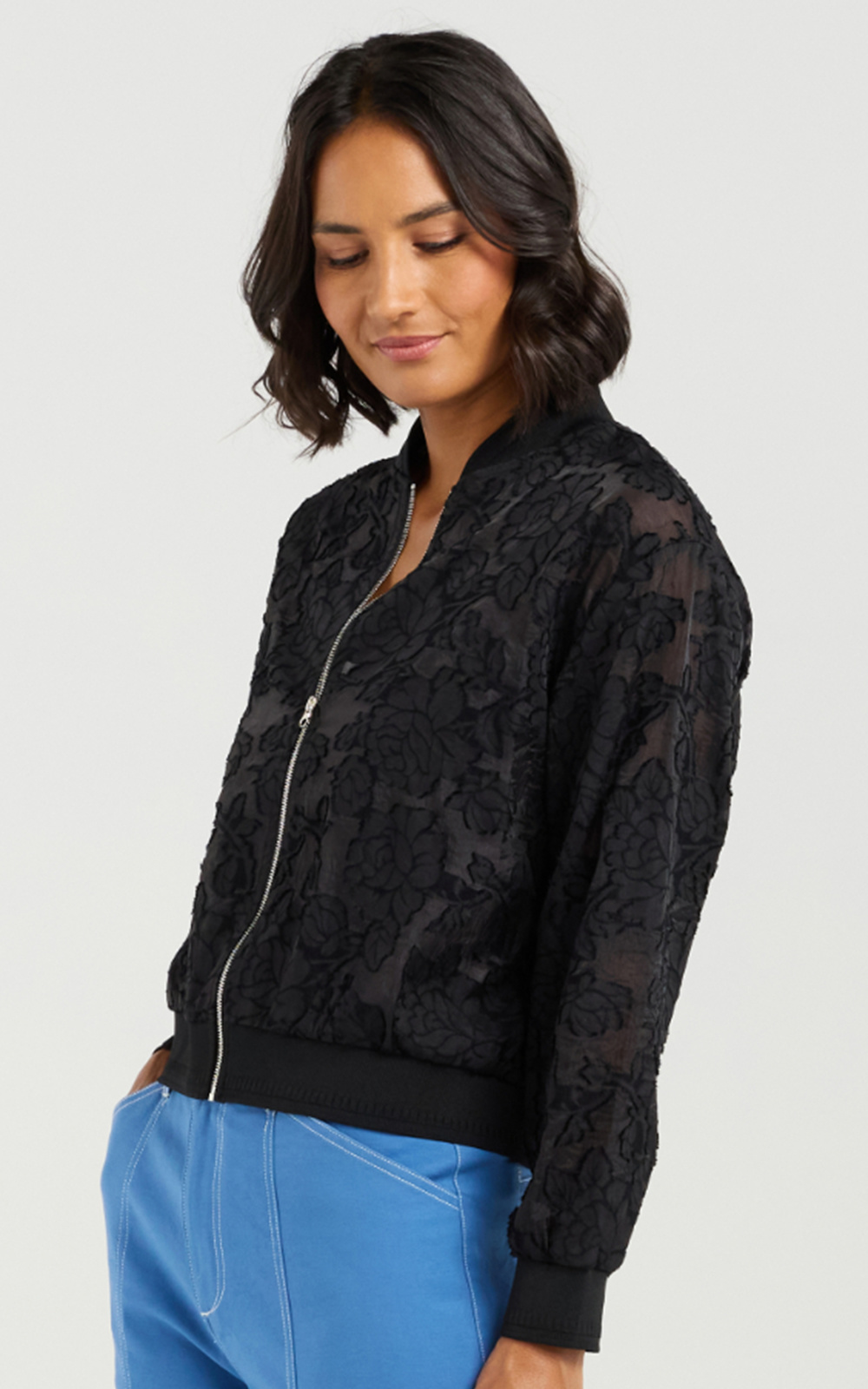 Skylar Bomber product photo.