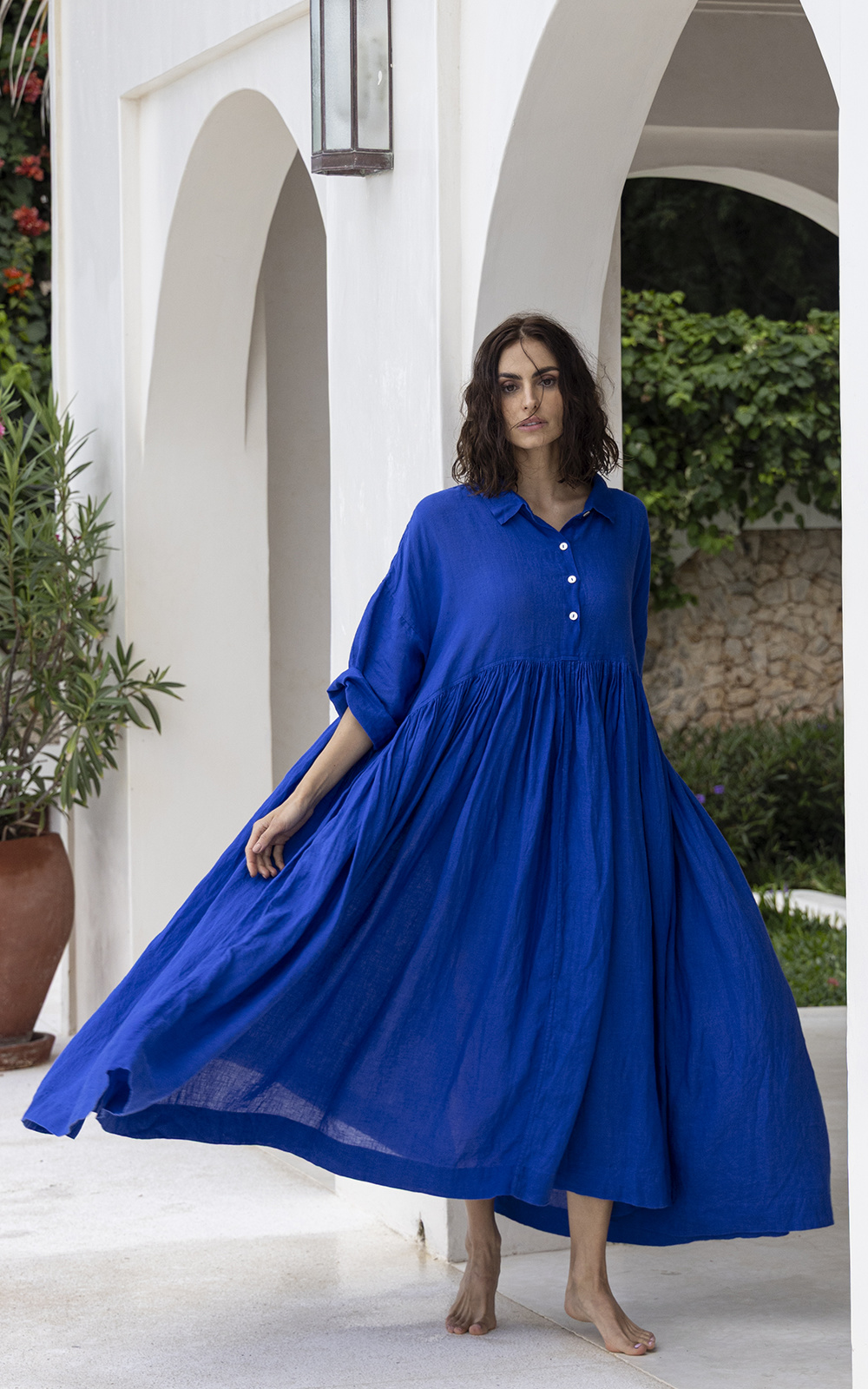 Edith Dress Cotton Poplin product photo.