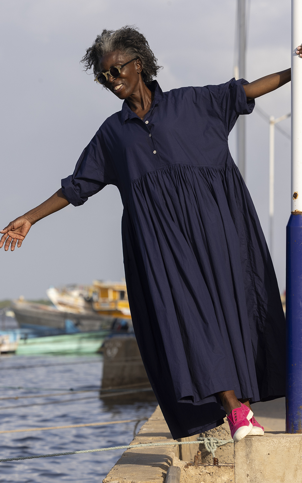 Edith Dress Cotton Poplin product photo.