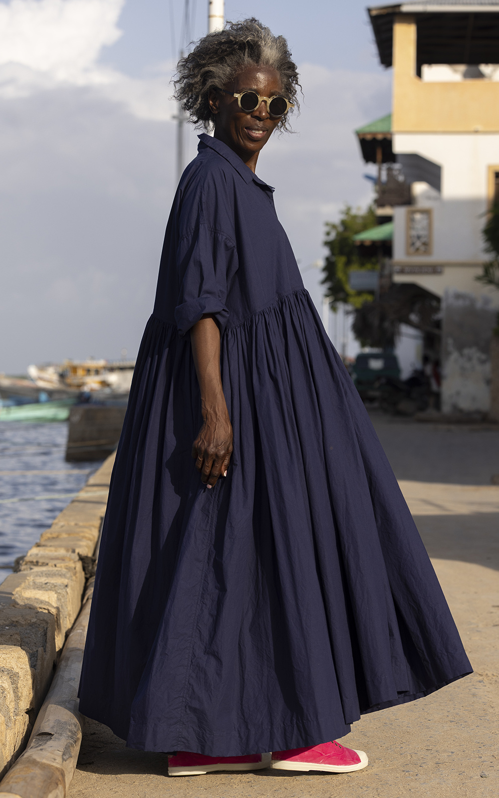 Edith Dress Cotton Poplin product photo.