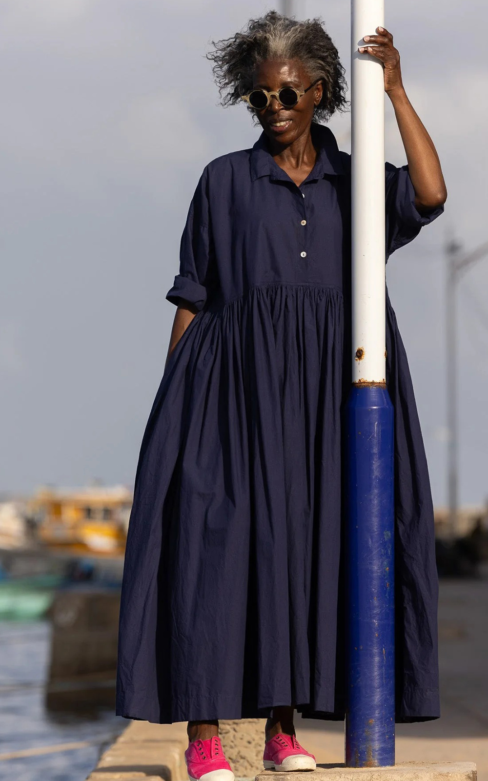 Edith Dress Cotton Poplin product photo.
