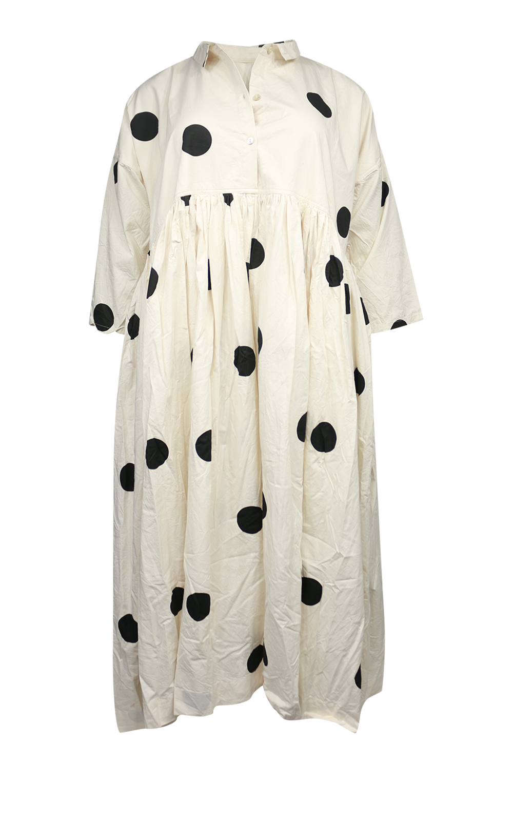 Edith Long Dress In Cotton Twill product photo.
