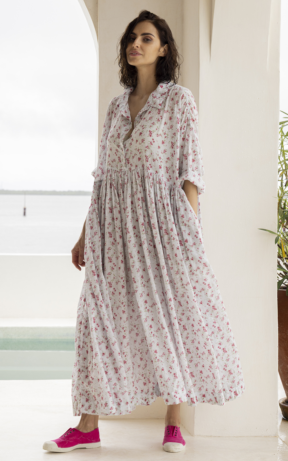 Edith Dress Cotton Voile product photo.