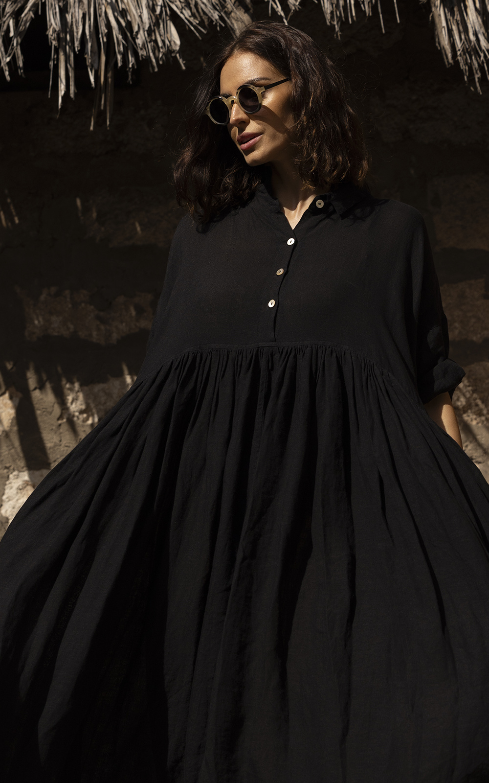 Edith Dress Linen product photo.
