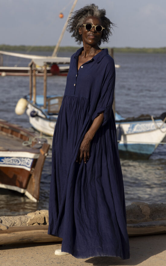 Edith Dress Linen product photo.