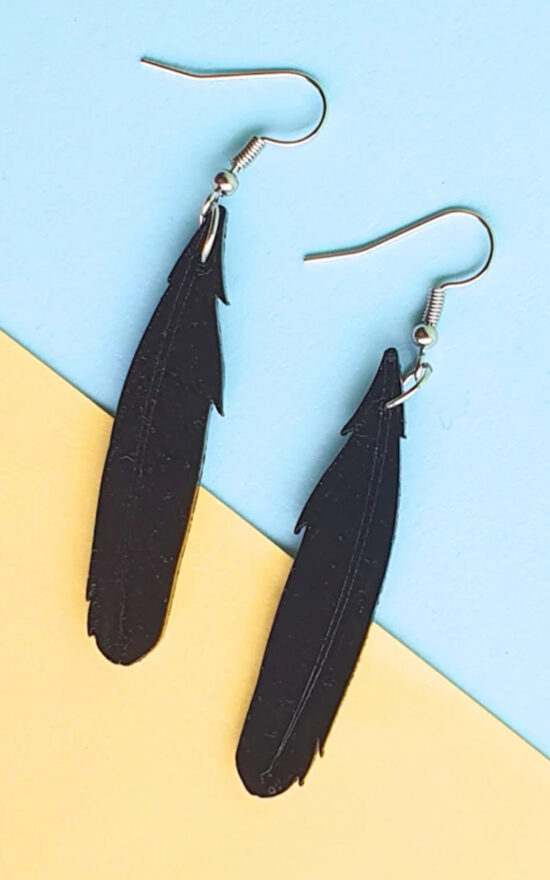 Feather Earrings product photo.