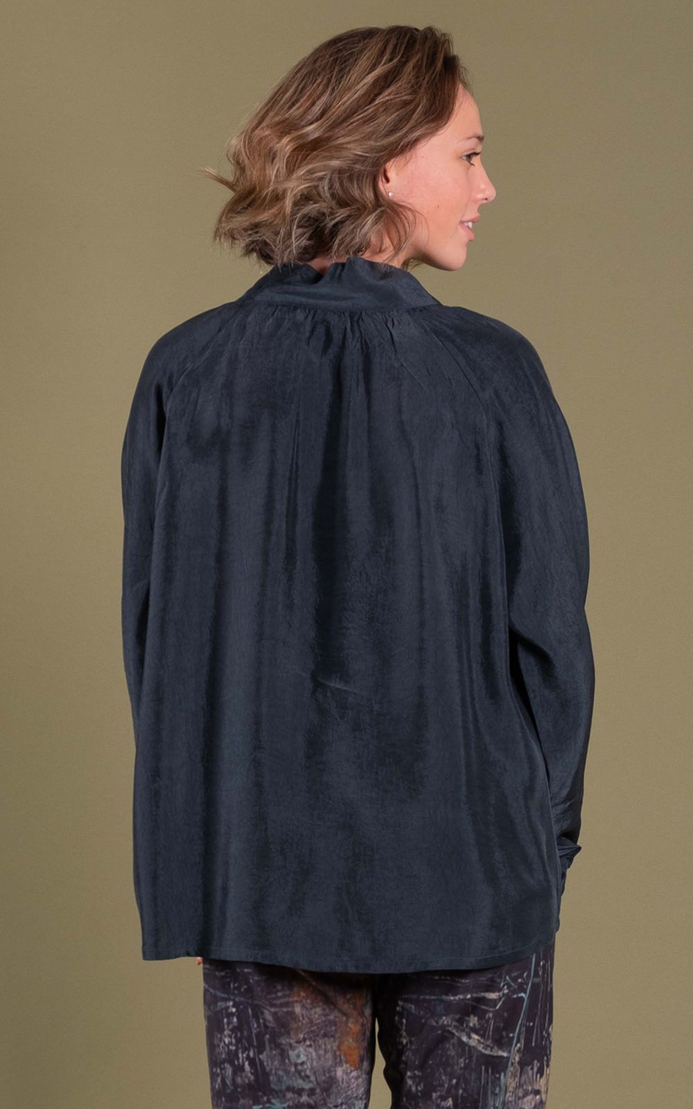 High Neck Blouse product photo.